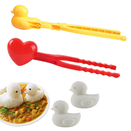 Duck + Heart Rice Moulds (Random color)